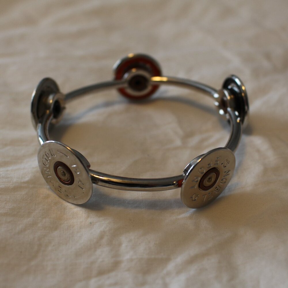 Silver Tone Shotgun Shell Bangle Bracelet (Remington, Gamebore, 12, Nobelsport)